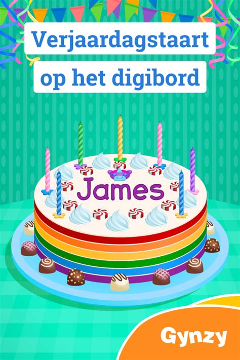 digibord verjaardagstaart gynzy taart